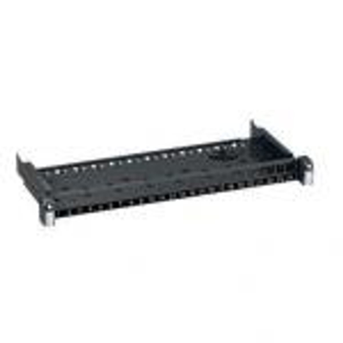 Patchpanel S1 udtræksbar 19" 1HE Standard, 24 porte for Actassi ® konnektor, koksgrå