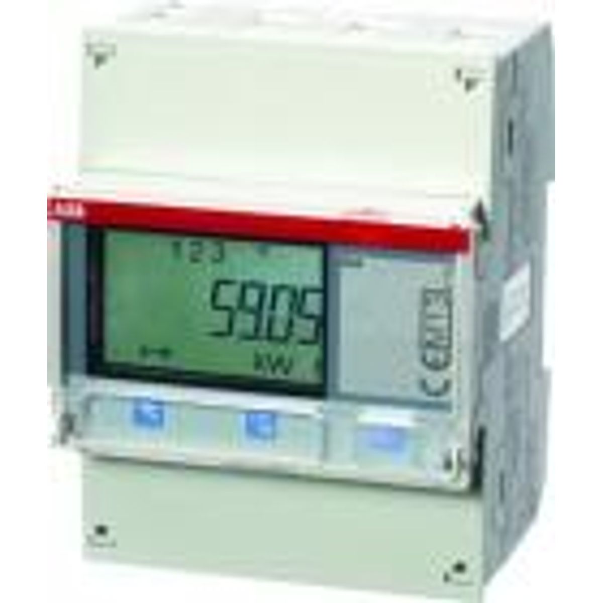 ABB Digital måler 3 faset 65A 4 modul m/pulsudgang