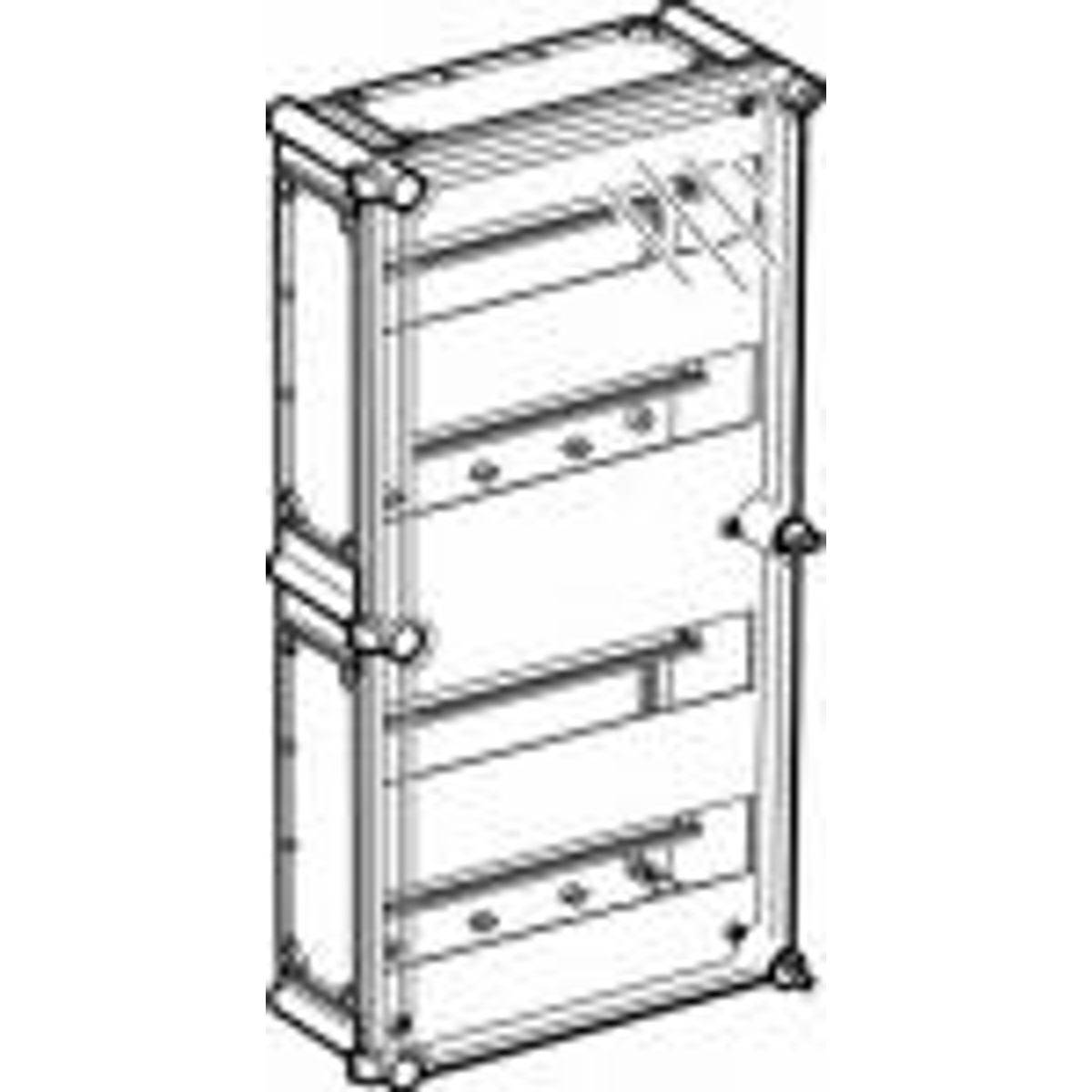 Din-skinnekasse jbjd-2 komplet