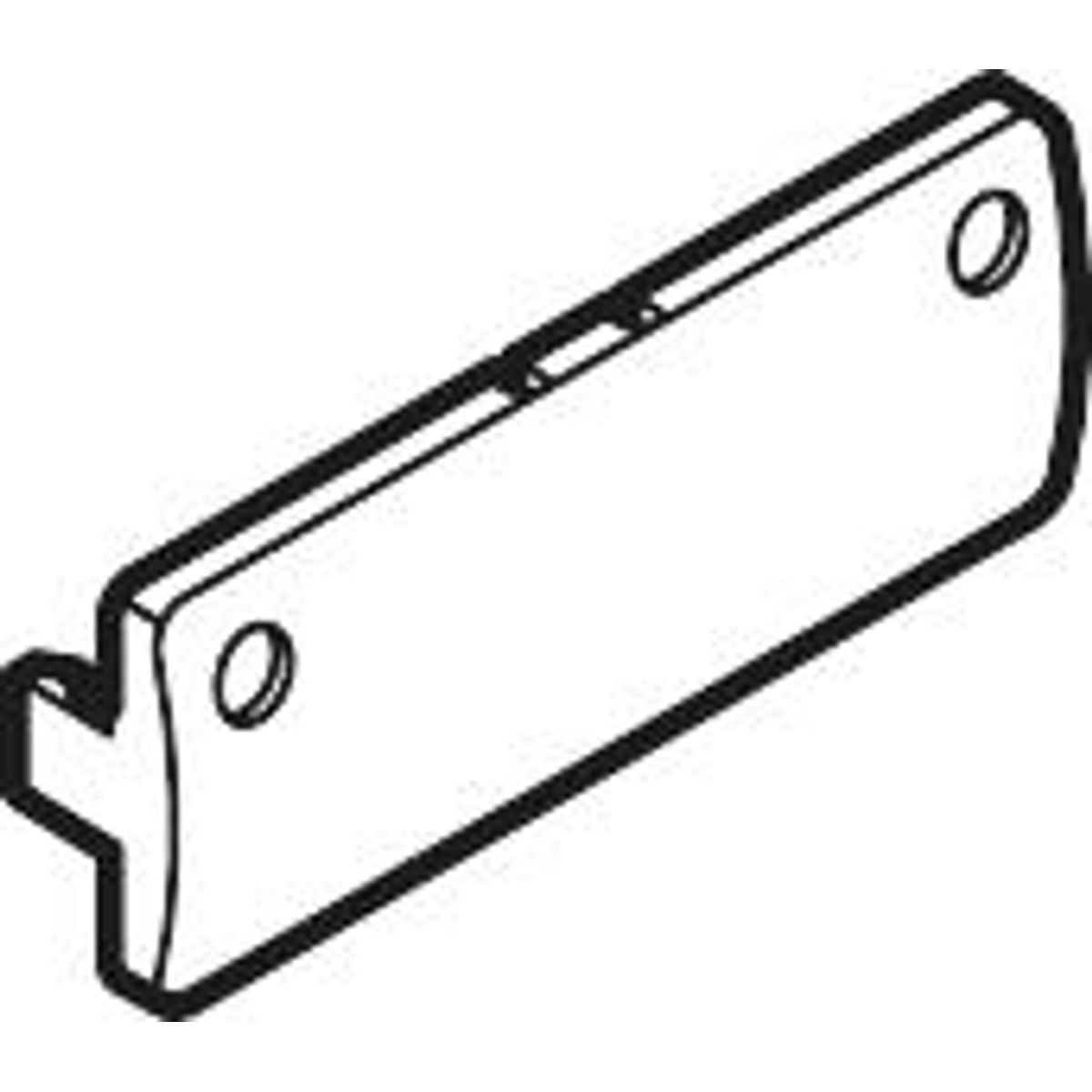 LK FUGA ® Tangent blank for 2 lysdiode hvid f/Svagstrømstryk