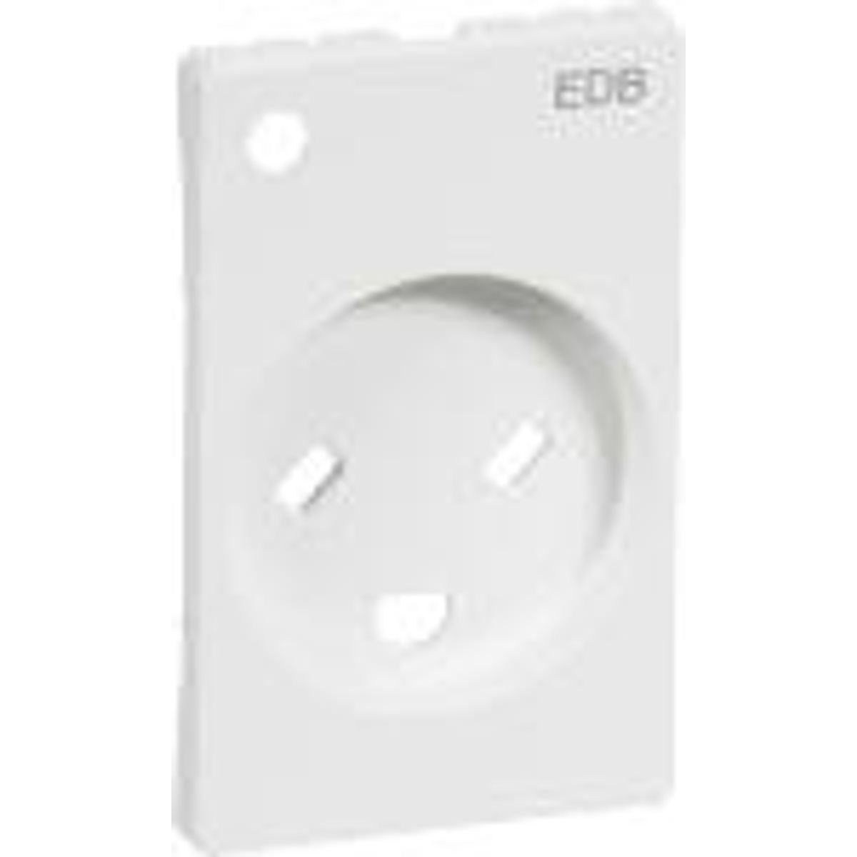 FUGA ® Reservedel, afdækning for EDB stikkontakt med lampe 1,5 modul, 2-pol med jord, hvid