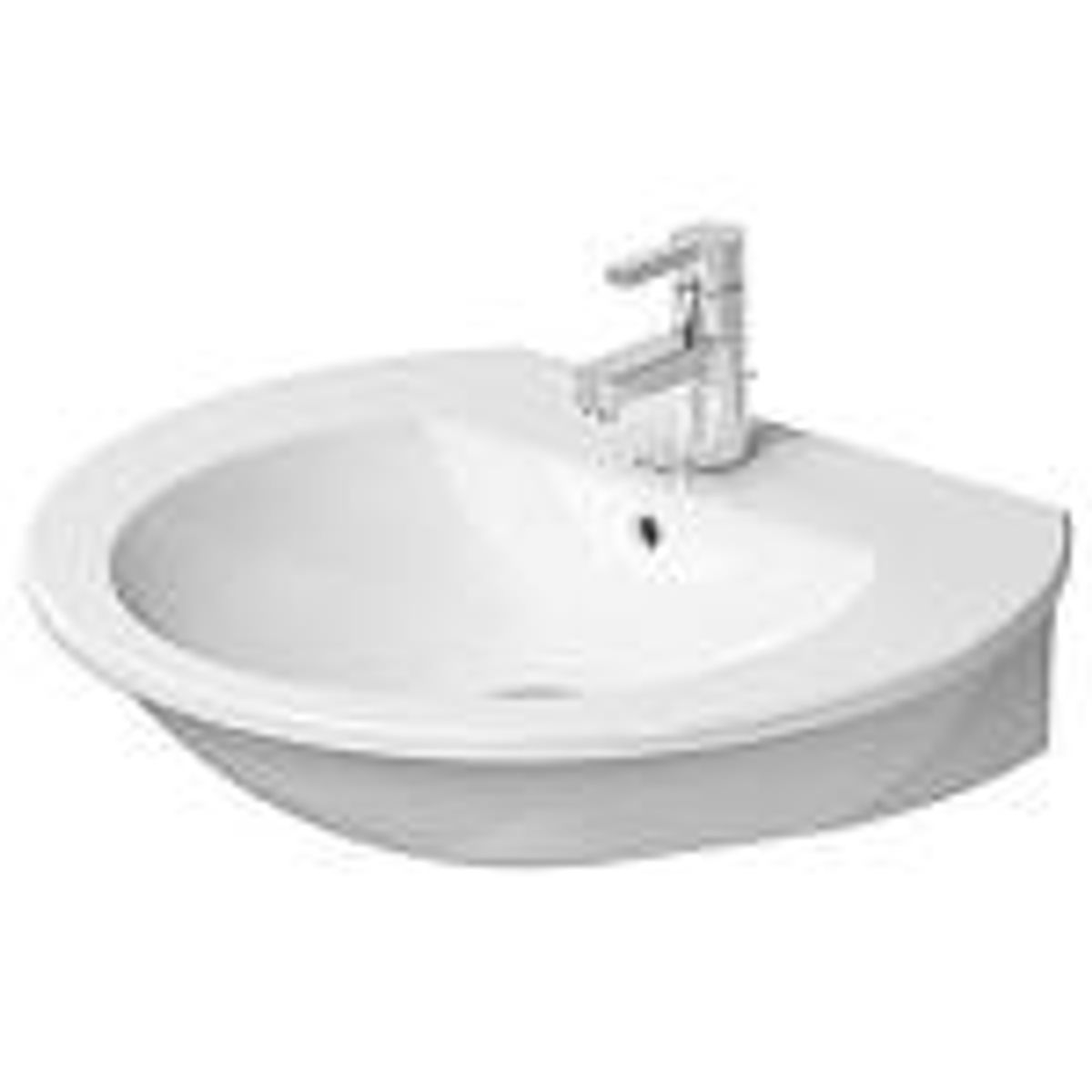 Duravit Darling New håndvask, 650x540 mm, med Wondergliss