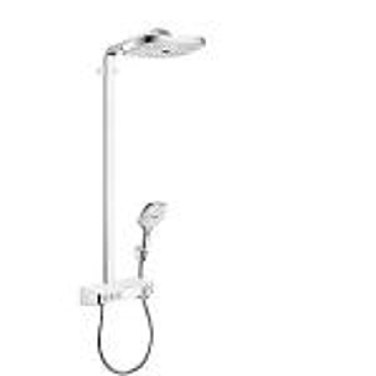 hansgrohe Raindance E showerpipe Select 300mm. Krom/ hvid