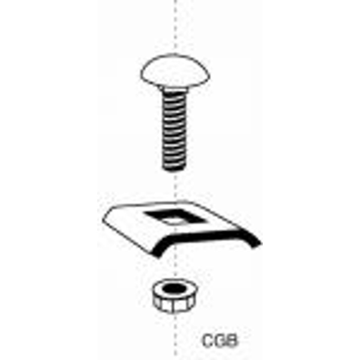 Spændebeslag CGB-E rustfri. f/deleskinne m.m.