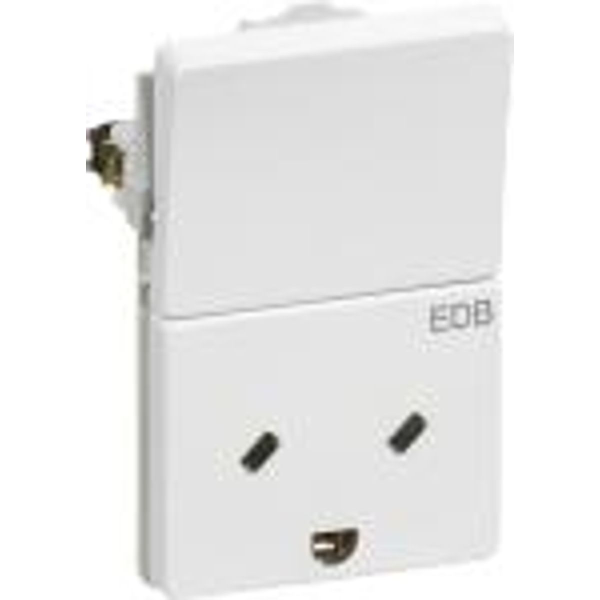 LK FUGA ® EDB "Skrå Ben" Stikkontakt m/jord m/afbryder 1,5 modul hvid