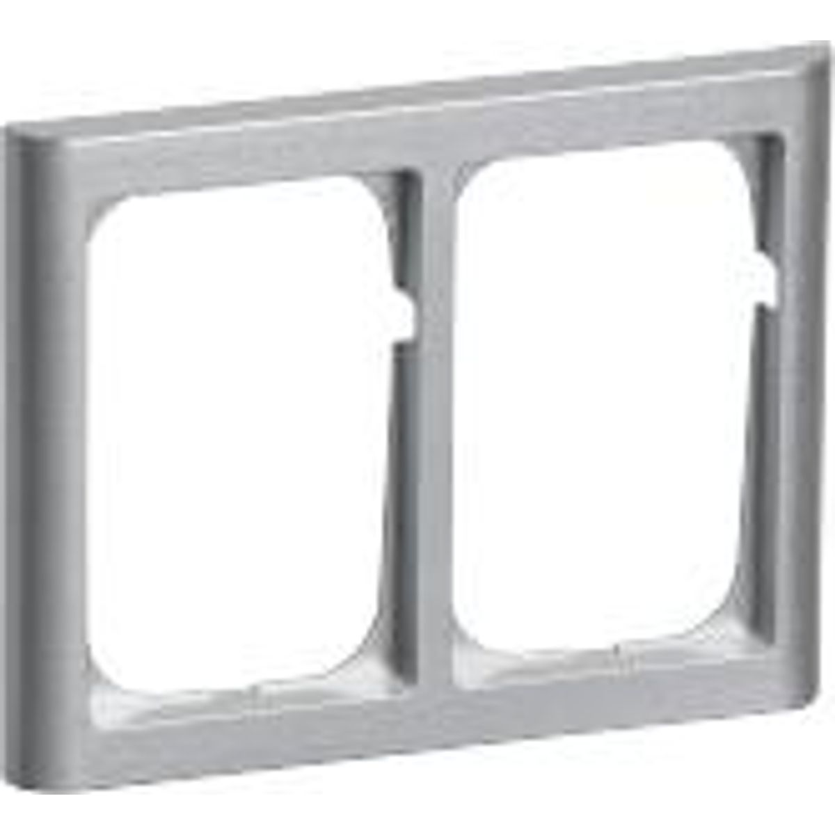 FUGA ® Softline Ramme 63 1,5 modul vandret dobbelt, stålmetallic