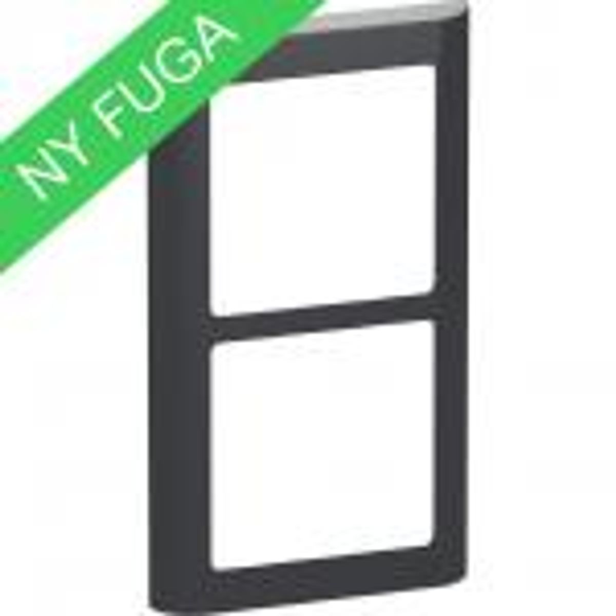 LK FUGA ® Design Ramme 63 Soft, 2x1 modul lodret, koksgrå