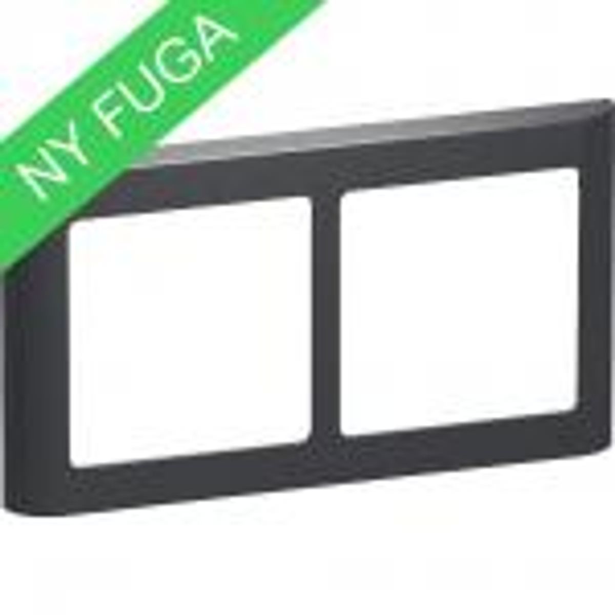 LK FUGA ® Design Ramme 63 Soft, 2x1 modul vandret, koksgrå