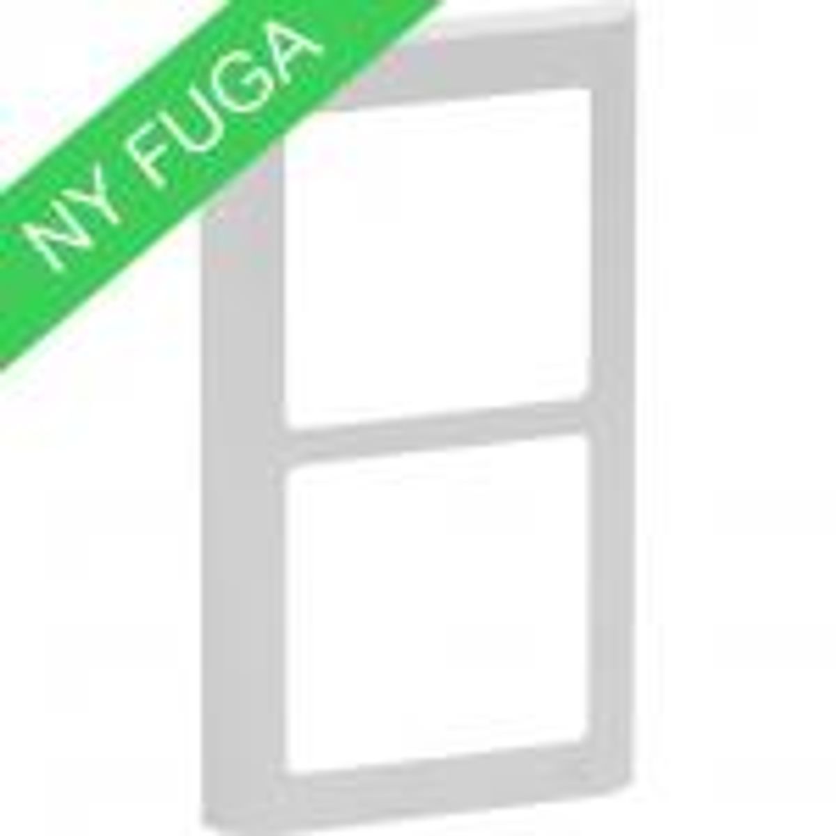 LK FUGA ® Design Ramme 63 Soft, 2x1 modul lodret, lysegrå