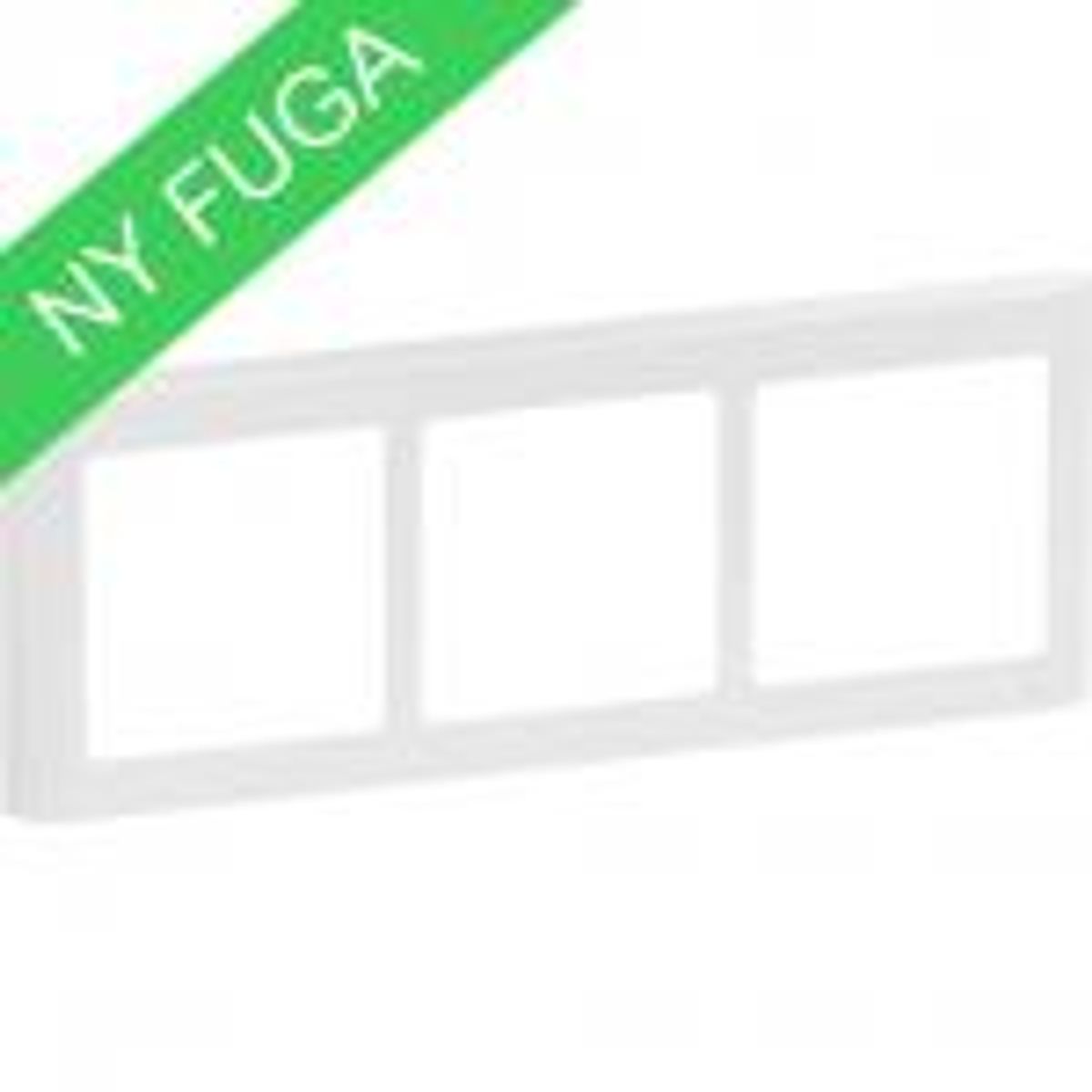 LK FUGA ® Design Ramme 63 Soft, 3x1 modul vandret, hvid