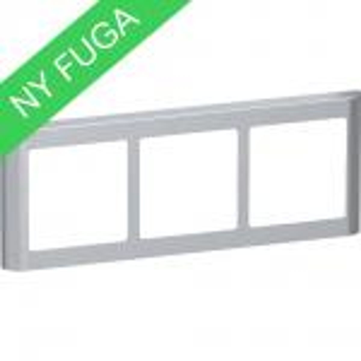 LK FUGA ® Design Ramme 63 Soft, 3x1 modul vandret, stålmetallic