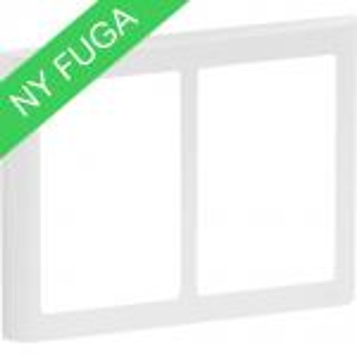 LK FUGA ® Design Ramme 63 Soft, 2x1,5 modul vandret, hvid