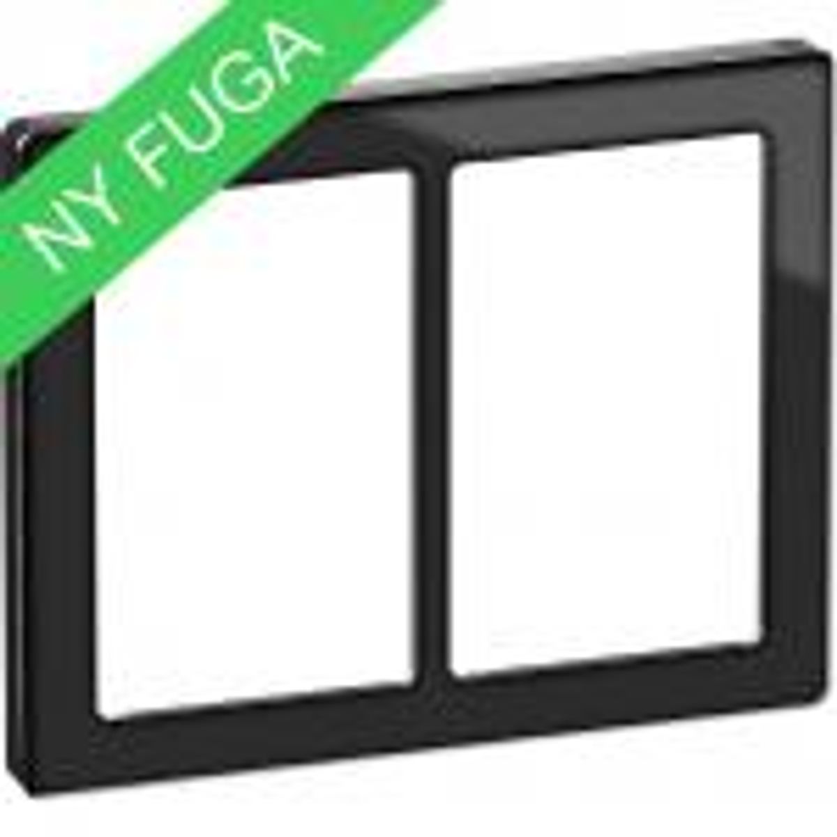 LK FUGA ® PURE Design Ramme glas 2x1,5 modul, sort