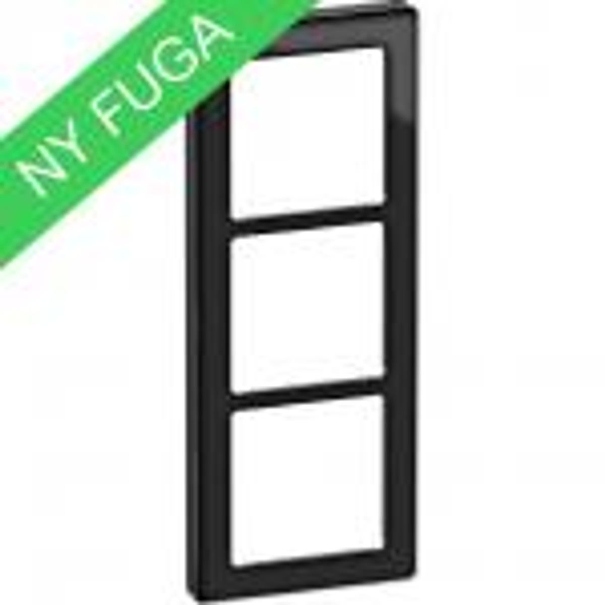 LK FUGA ® PURE Design Ramme glas 3x1 modul, sort