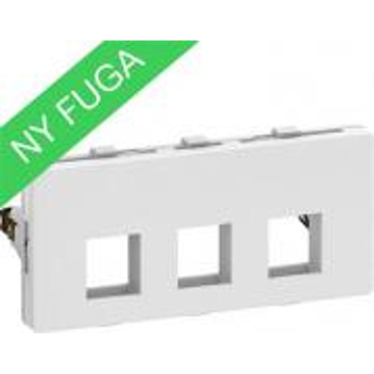 LK FUGA ® Dataudtag 2 modul hvid f/3XKeystone konnektorer, hvid