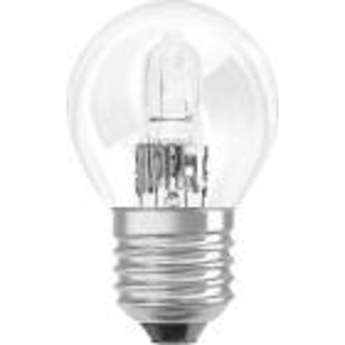 Halogenpære Ecoclassic, 20w E27 230v, klar, kronepære - dæmpbar (som Philips & Osram)