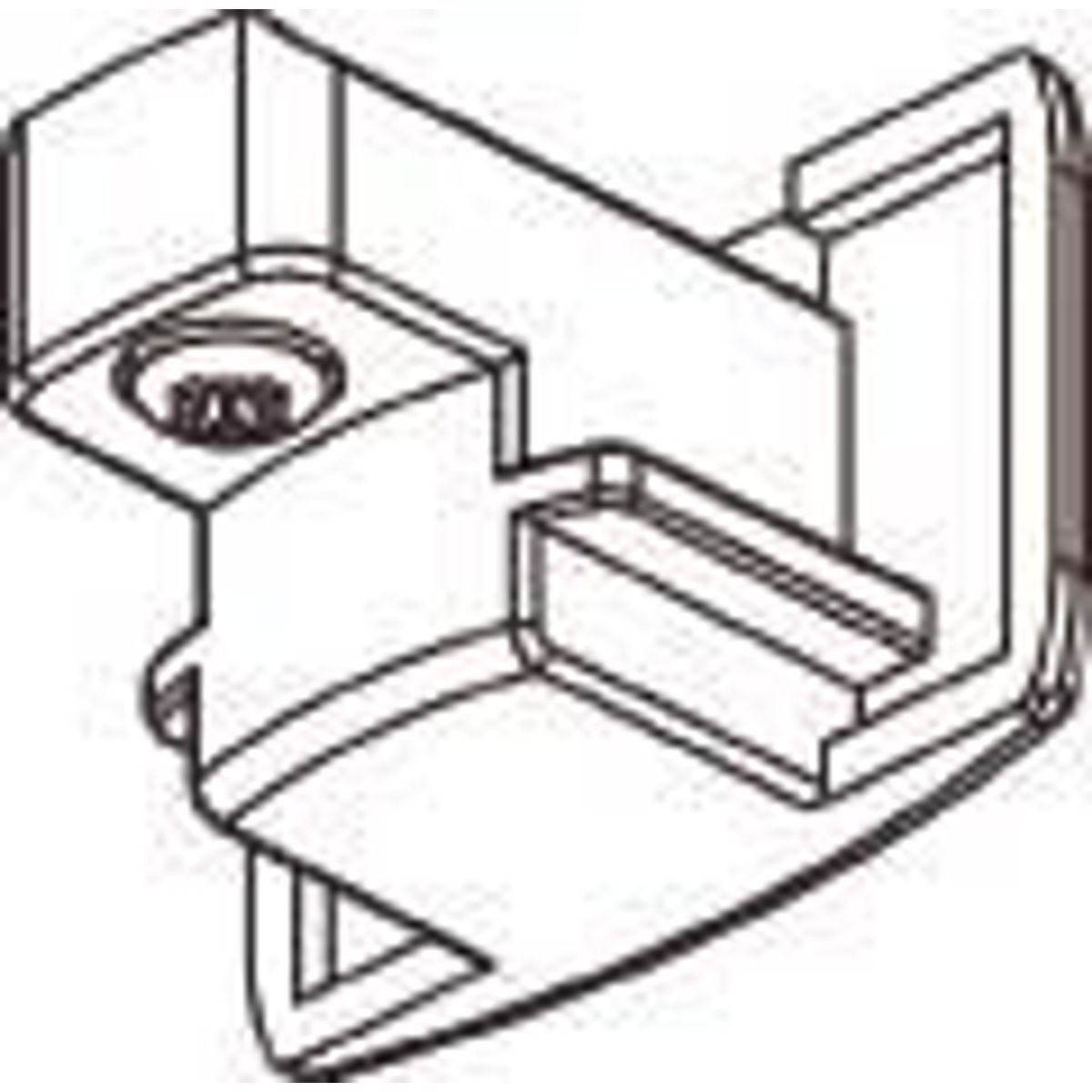 Global endestykke t/1-faset skinne hvid