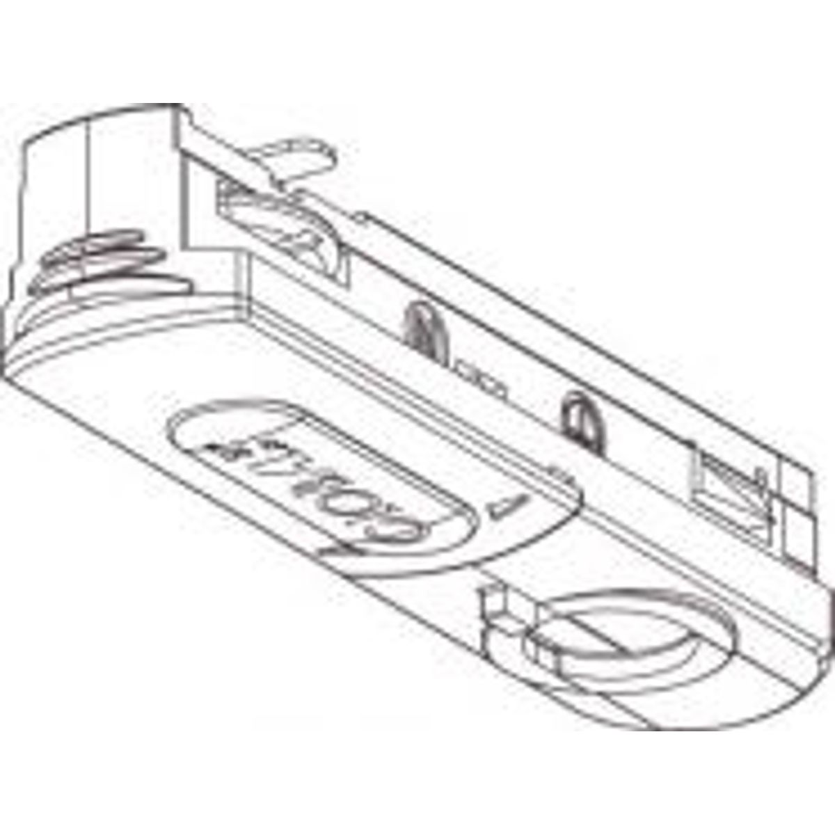 Global 1 faset pendeladapter GB66-3, max 5 kg. -Hvid (med nippel og aflastning)