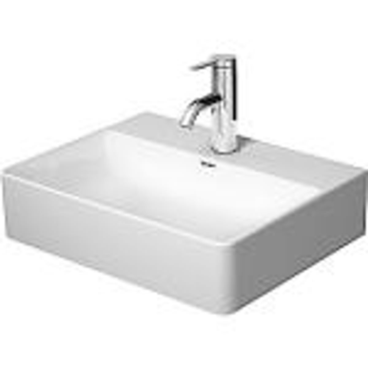 Duravit DuraSquare vask 450x350mm. Uden overløb med hanehul