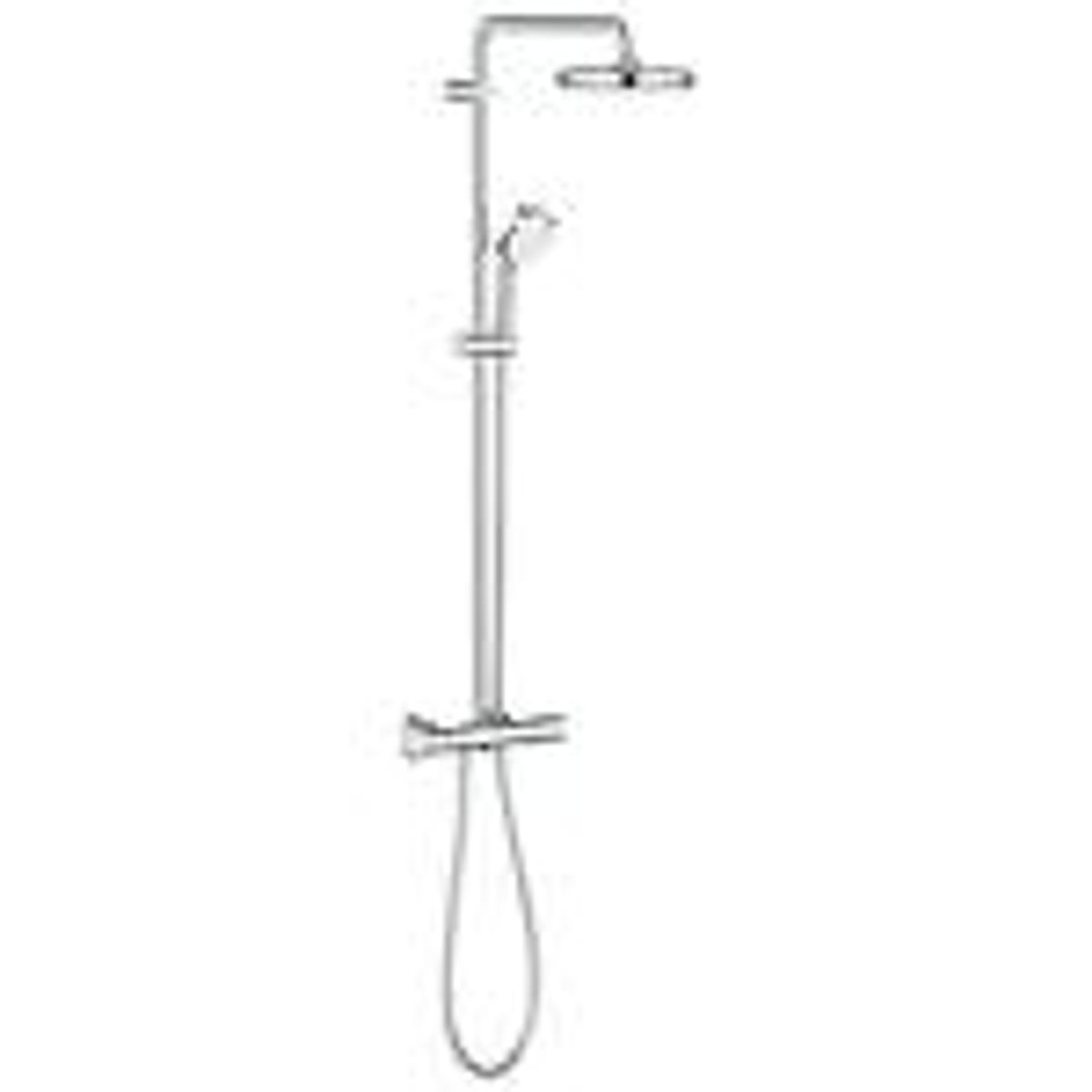 GROHE New Tempesta Cosmopolitan 210 brusesystem med termostat. Krom