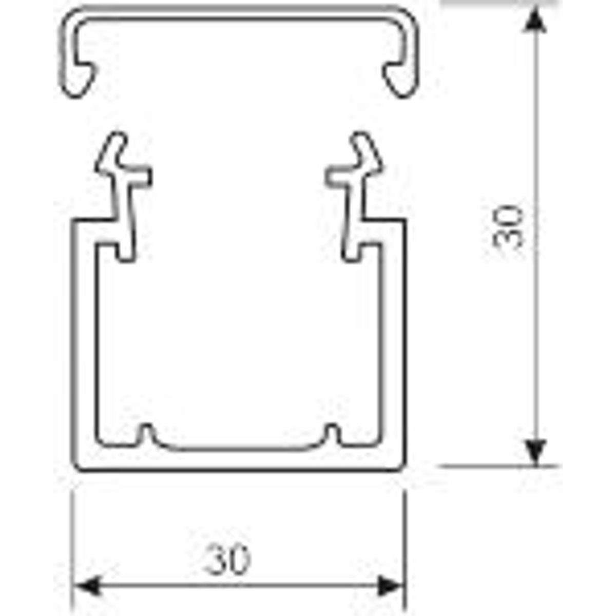 Kabelkanal Lf30030 Perlehvid, 30x30mm