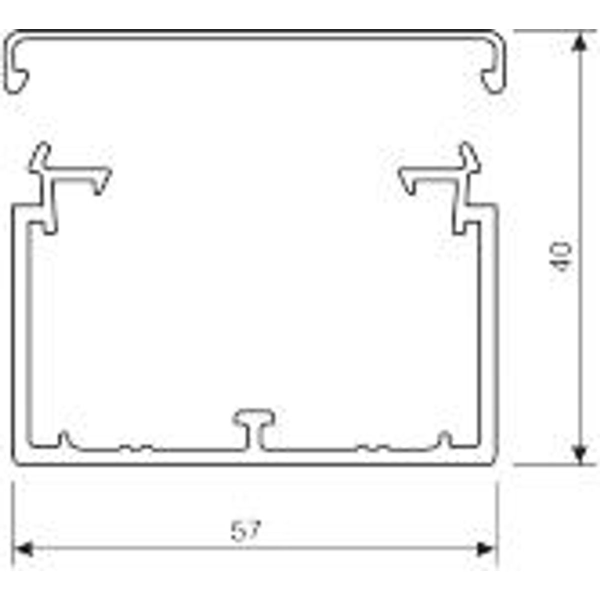 Kabelkanal Lf40060 Perlehvid, 40x60mm