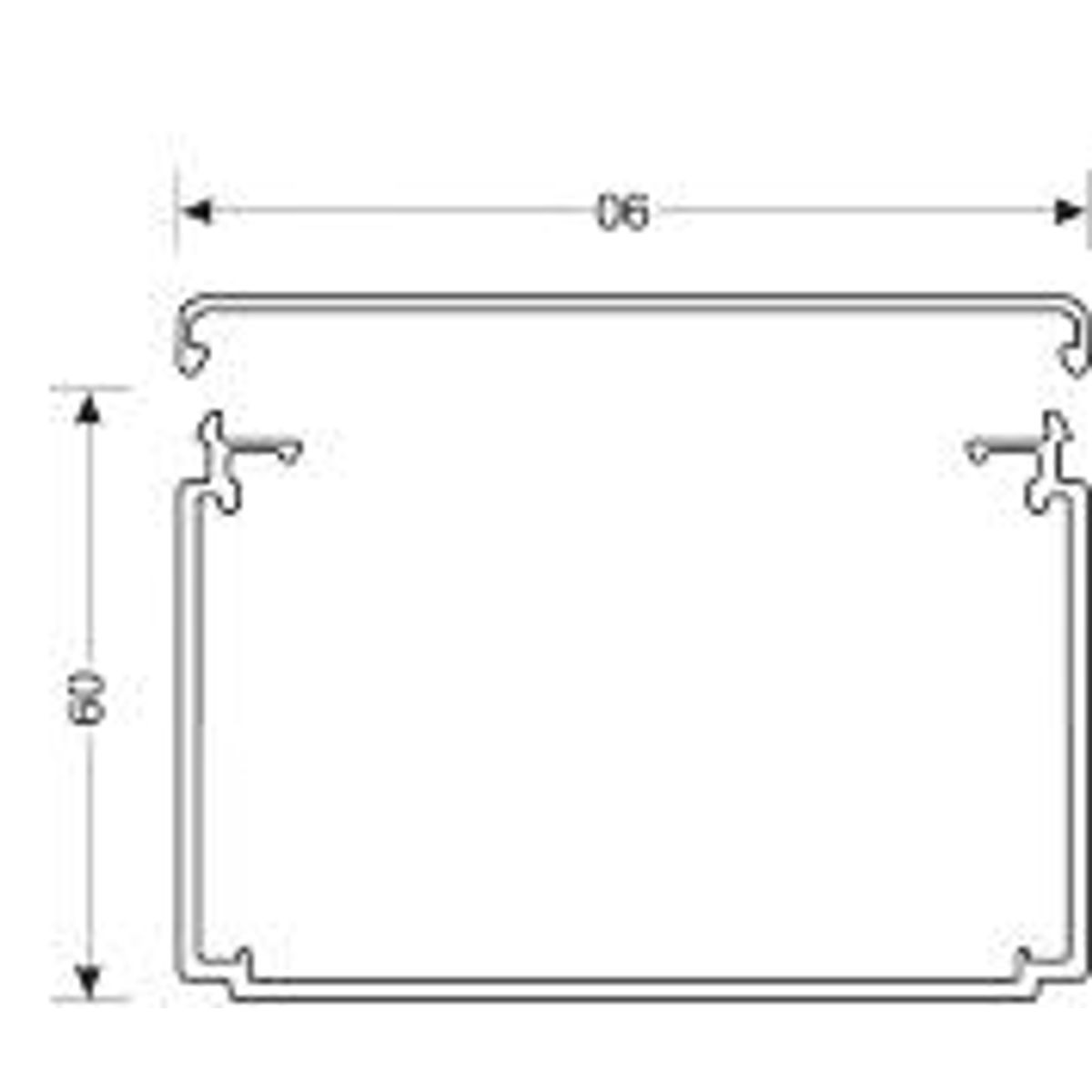 Kabelkanal Lf60060 Perlehvid, 60x90mm