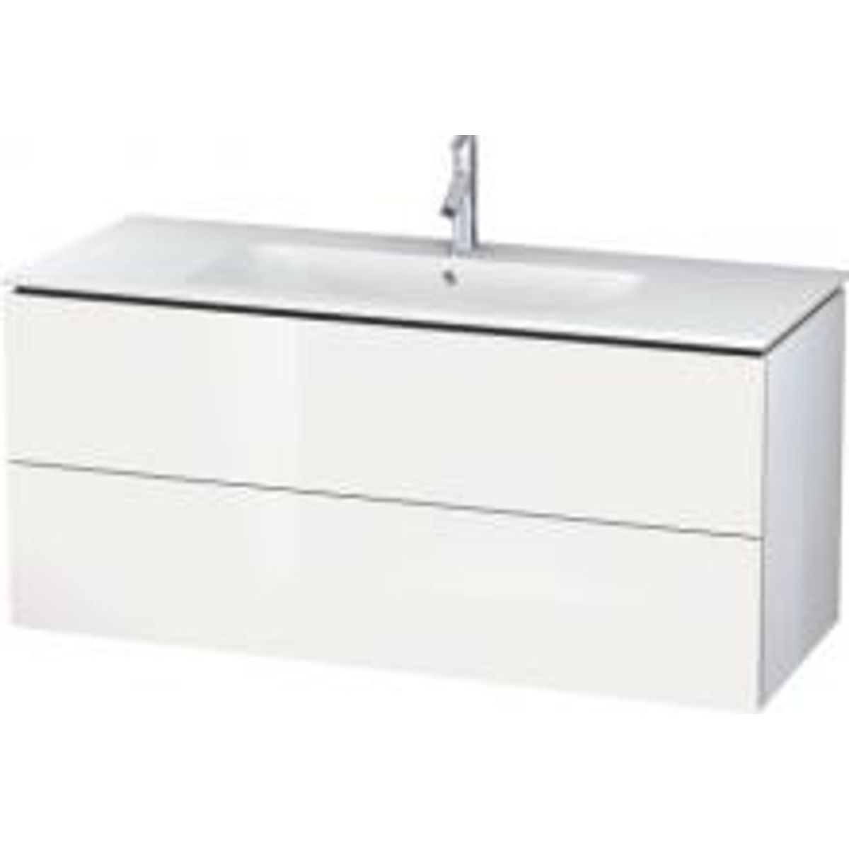 Duravit l-cube vaskeskab 122 x 48 cm hvid højglans