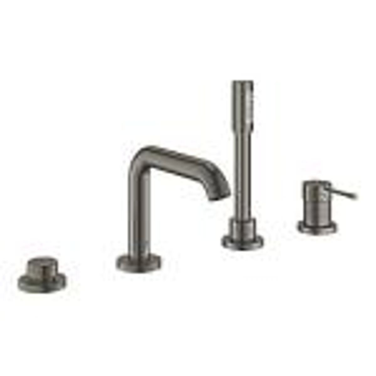 GROHE Essence brusearmatur 4-huls kar- & brusekombination, Børstet Hard Graphite