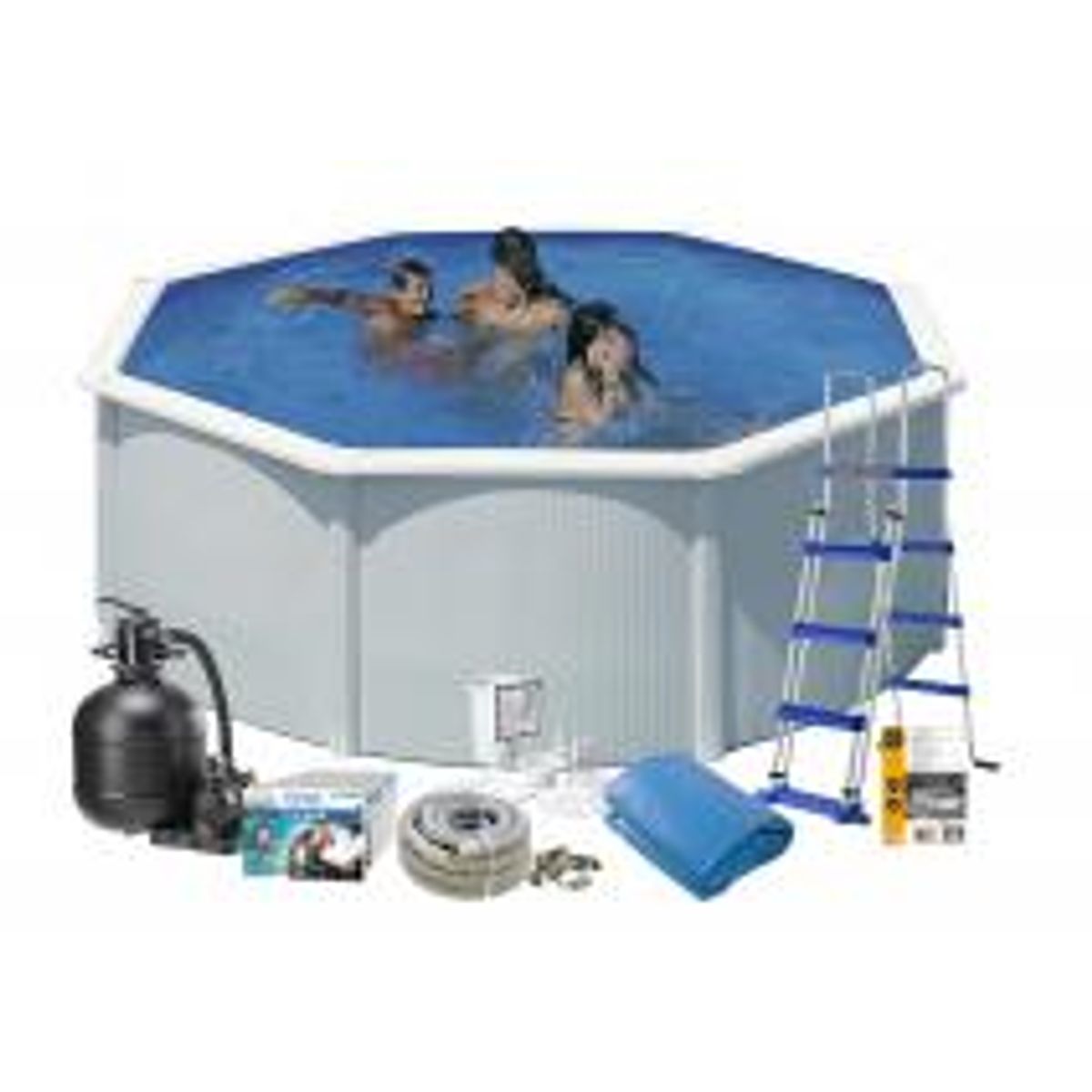 Swim & Fun Pool Basic 132 Ø460 cm Hvid