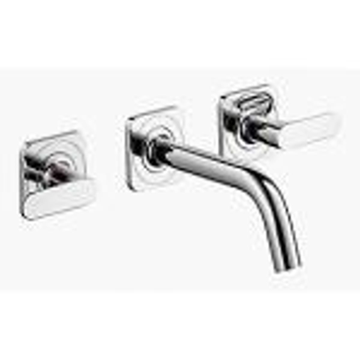 Hansgrohe AXOR Citterio M 3-huls håndvaskarmatur til vægmontering, med vingegreb, 166 mm tud