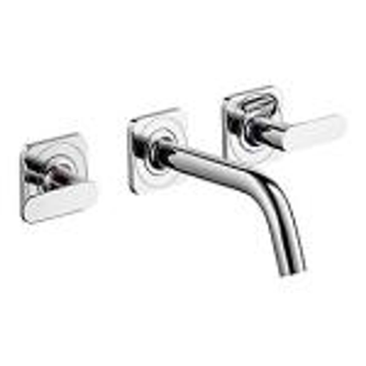 Hansgrohe AXOR Citterio M 3-huls håndvaskarmatur til vægmontering, med vingegreb, 226 mm tud