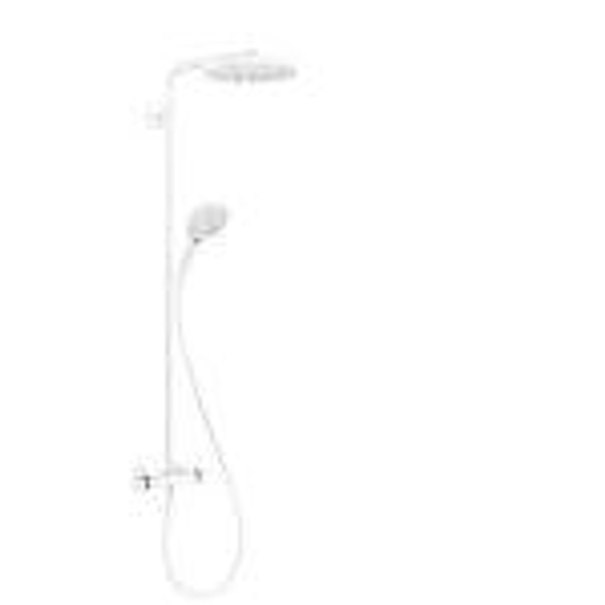 hansgrohe Raindance select S 240 PowderRain showerpipe 1 jet, Mat hvid