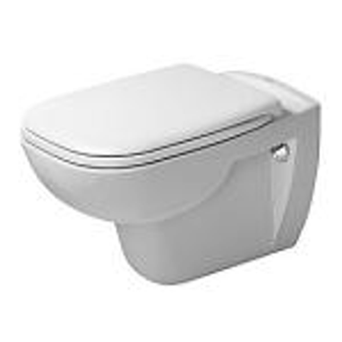 Duravit D-Code vægtoilet med åben skylle-rand