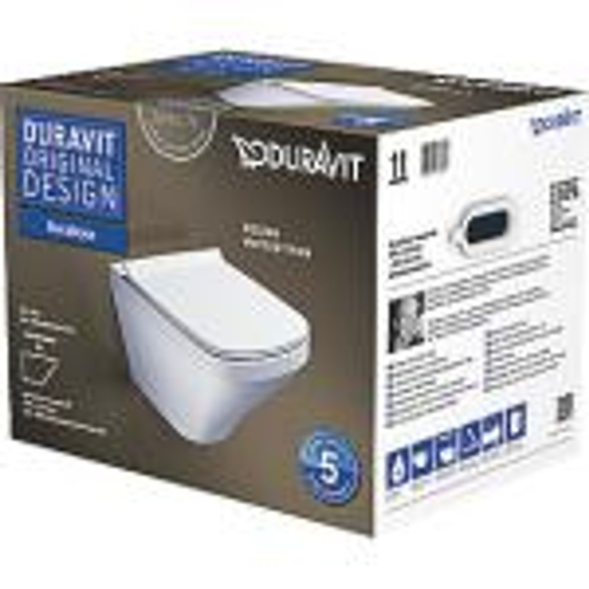 Duravit DuraStyle vægtoilet 640x460x400mm med sæde med softclose