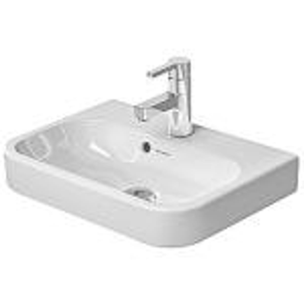 Duravit Happy D.2 møbelvask 50x36cm m/hh midt m/WonderGliss