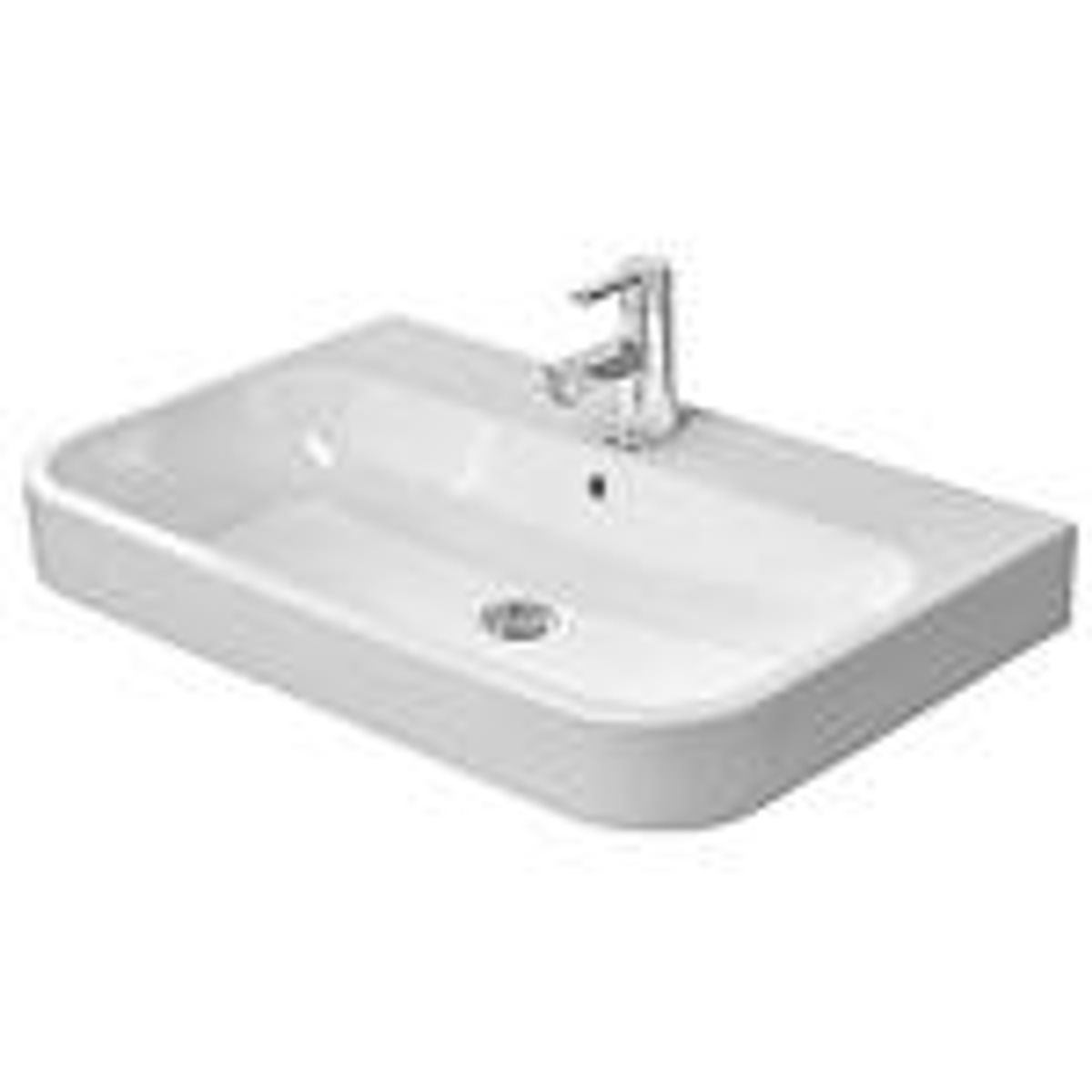 Duravit Happy D.2 møbelvask 65x50,5cm m/hh midt m/WonderGliss