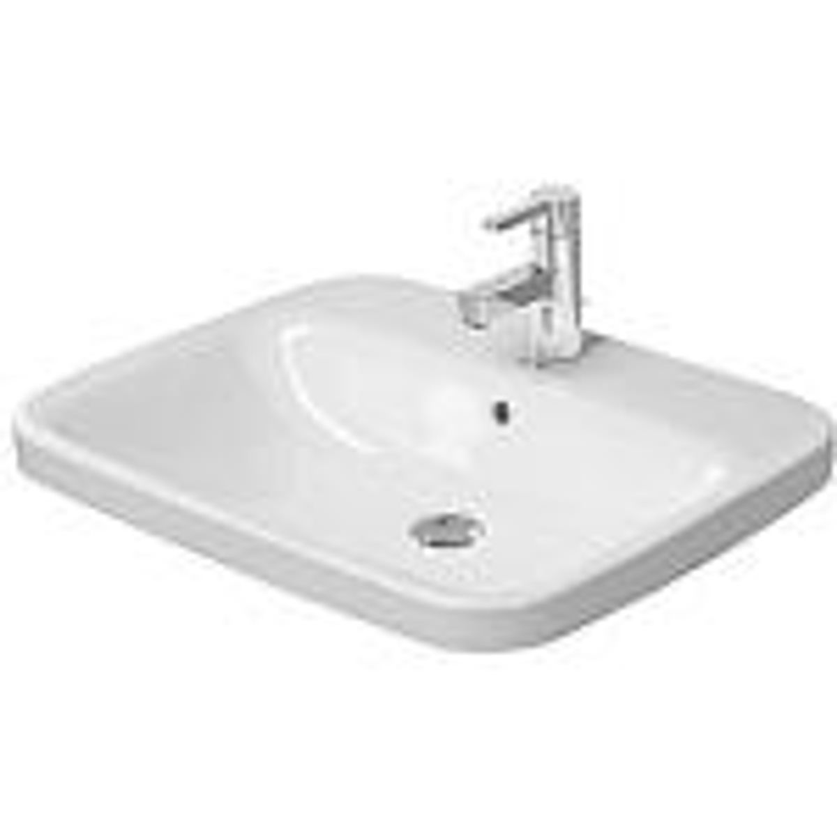 Duravit DuraStyle vask t/nedf. 61,5x49cm m/hh midt