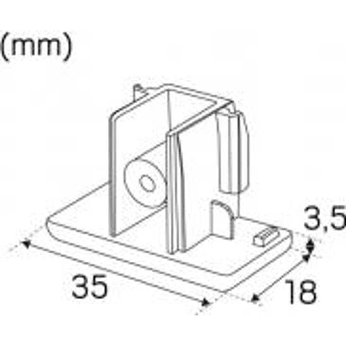 Endestykke 1-faset Sort