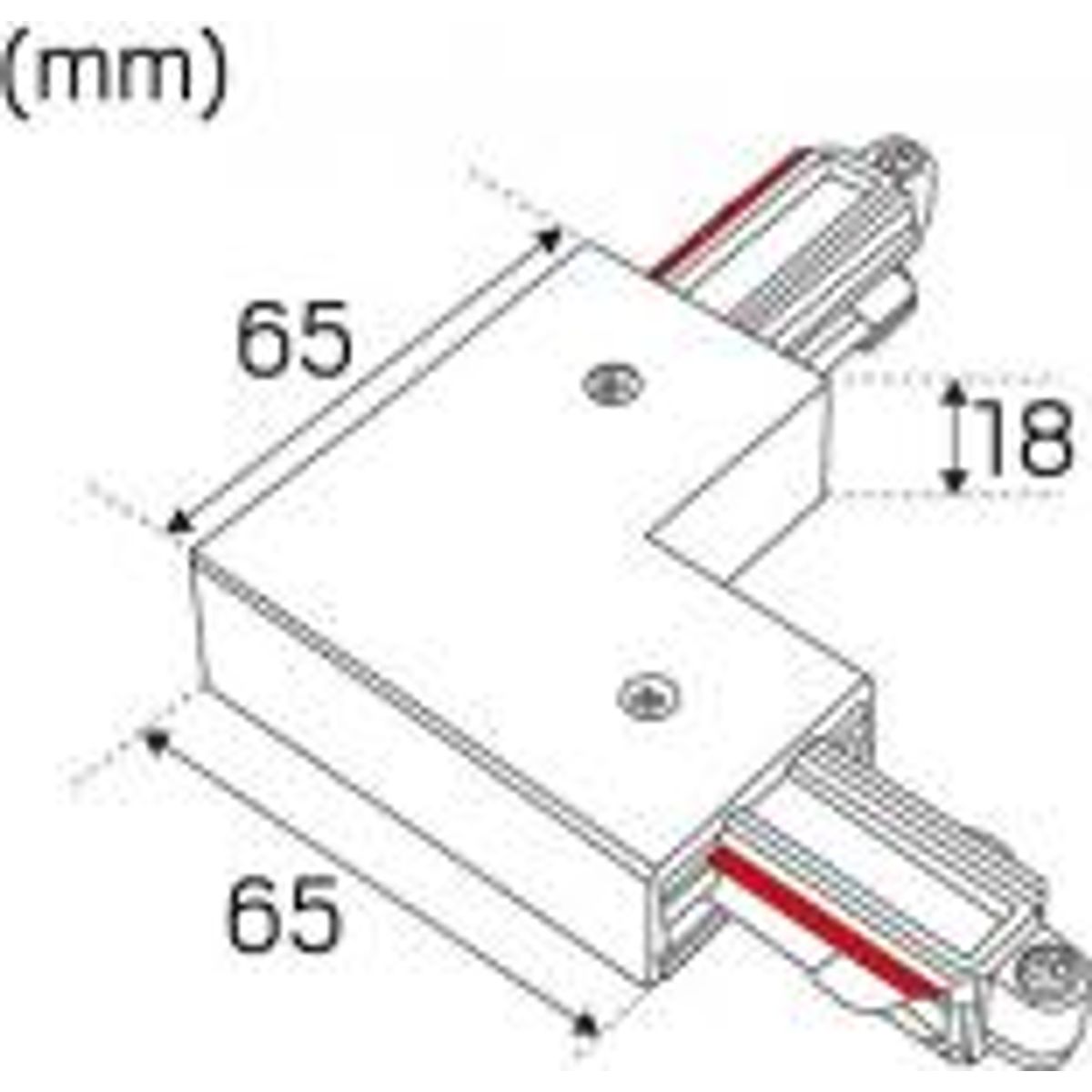 L-tilslutning 1-faset Ydre Sort