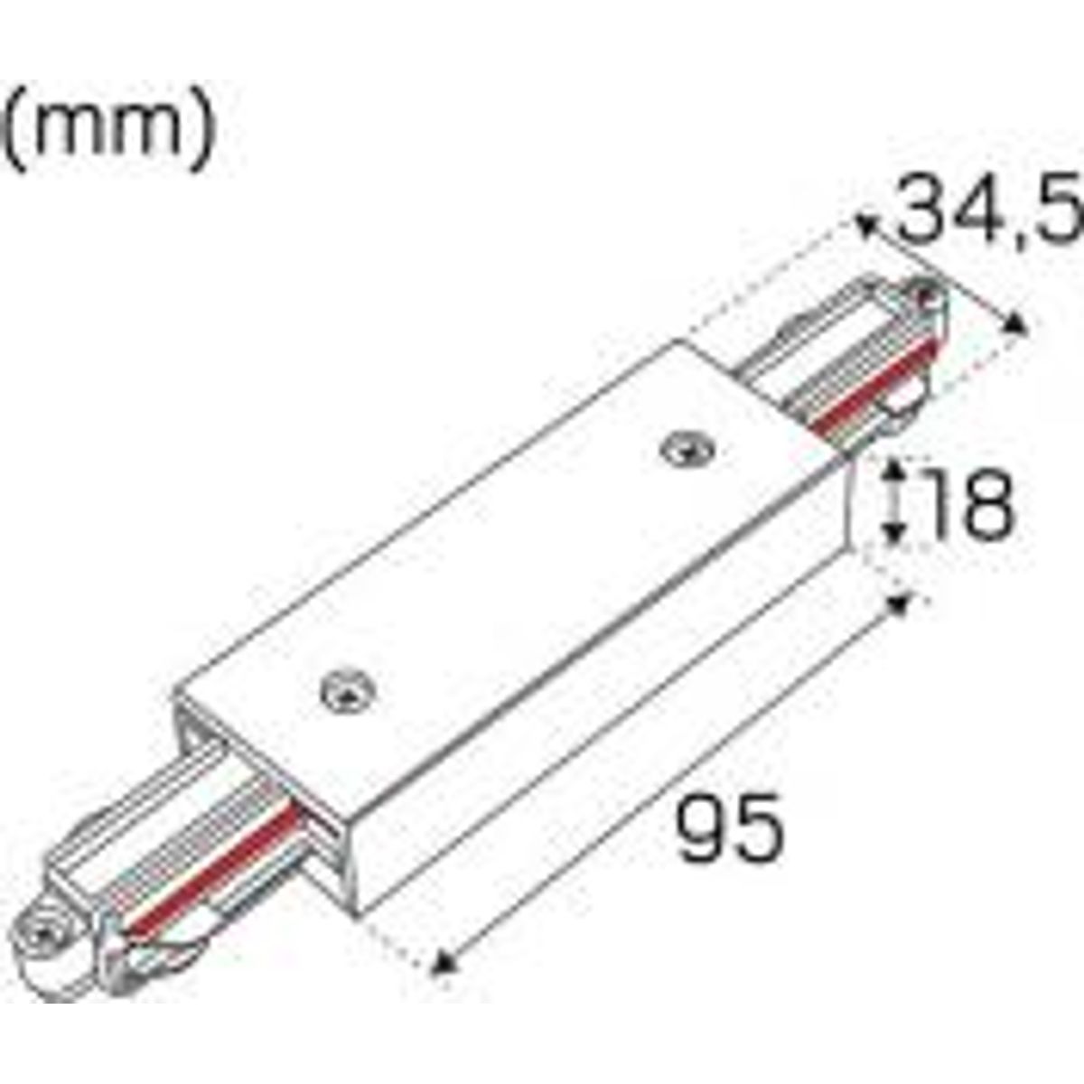 Midt-tilslutning 1-faset Sort