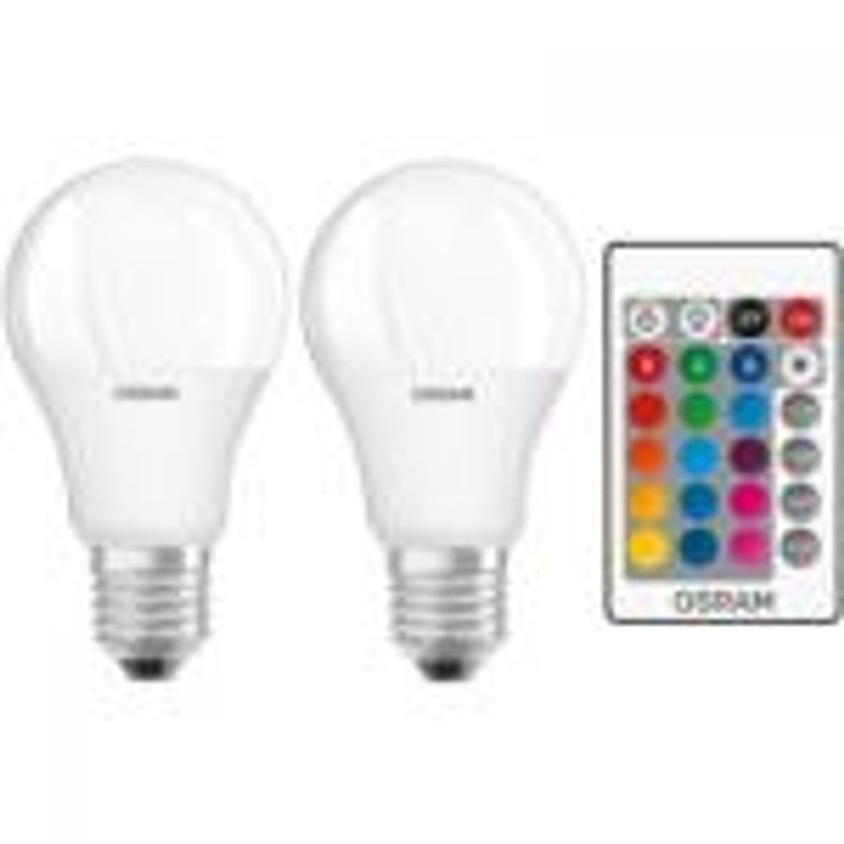 LEDVANCE LED STAR+ RGBW Remote standard 9W 827, E27, dæmpbar, mat (2-pak)