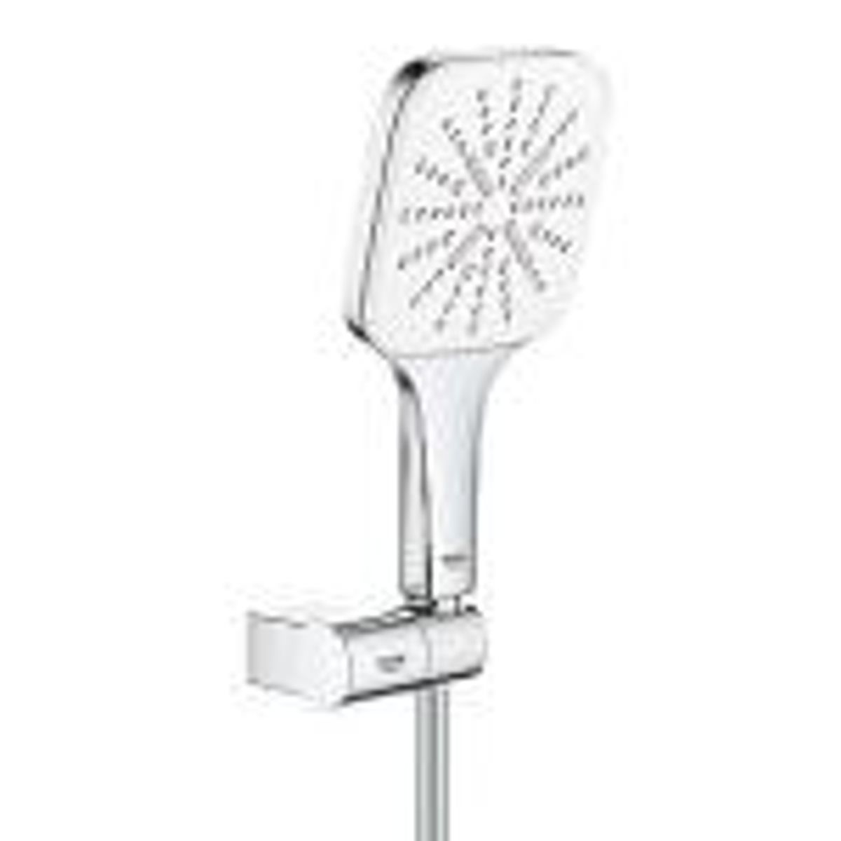 GROHE Rainshower SmartActive CUBE håndbrusersæt med håndbruser holder, Silverflex bruseslange 1500 mm