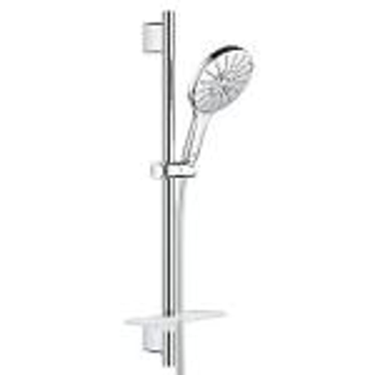 GROHE Rainshower SmartActive 150 brusestangsæt med håndbruser, brusestang 600mm, Silverflex bruserslange 1.750mm