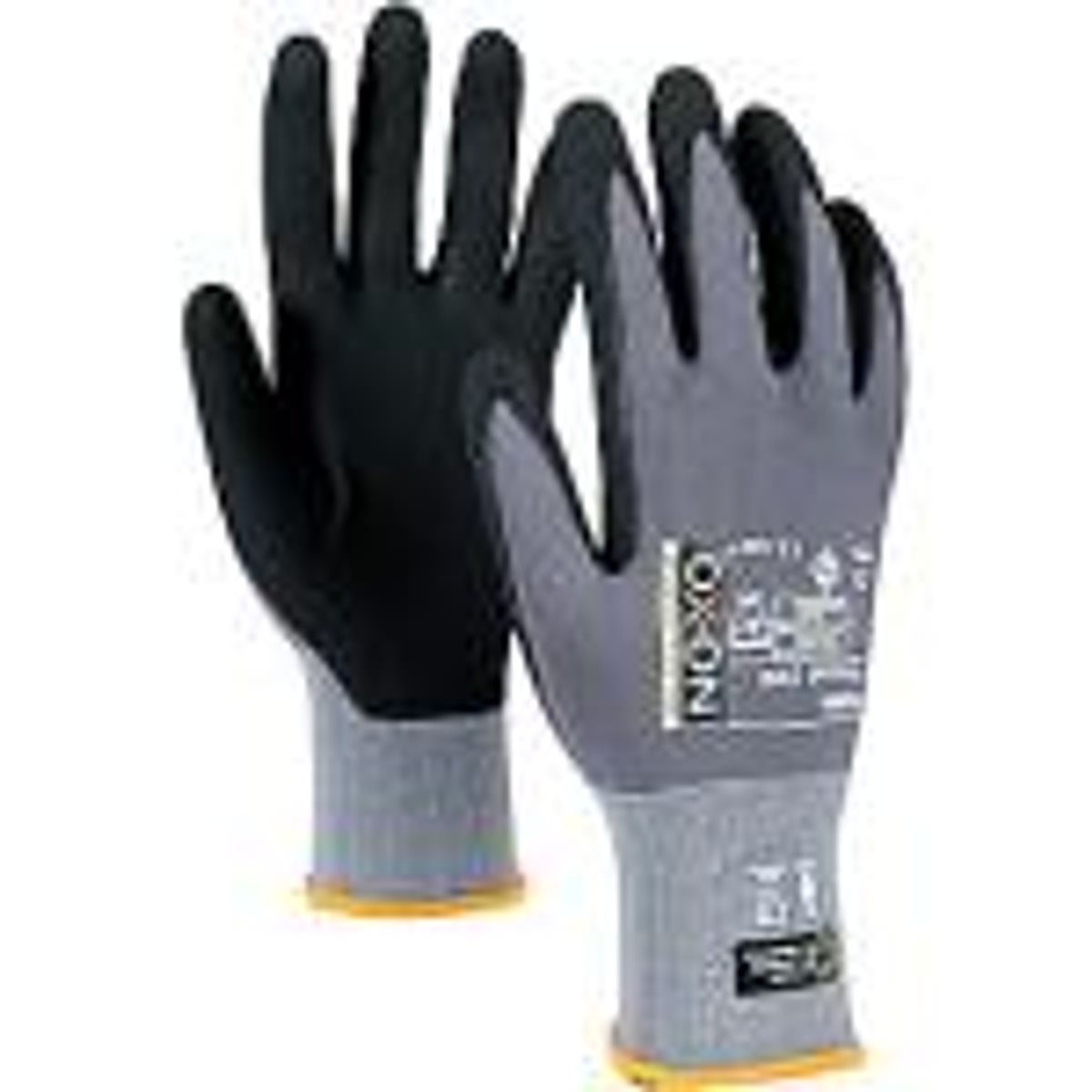 Handske Black Grip str. XL Finger Coated, Ox-On 169.60