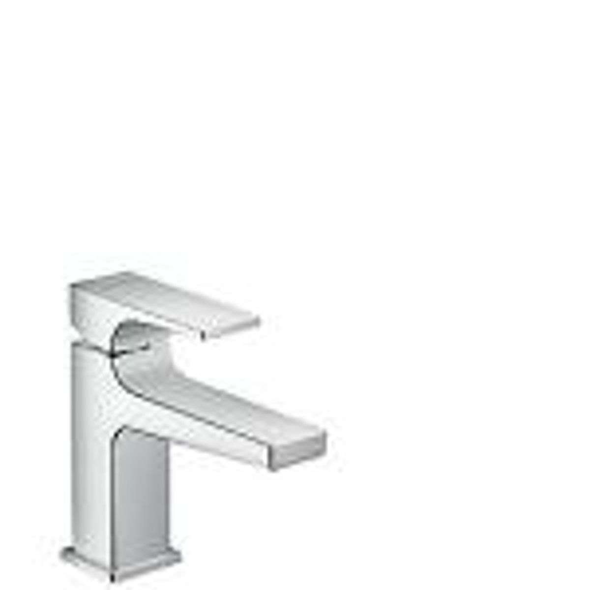 hansgrohe Metropol 100 håndvaskarmatur med push-open bundventil, Krom