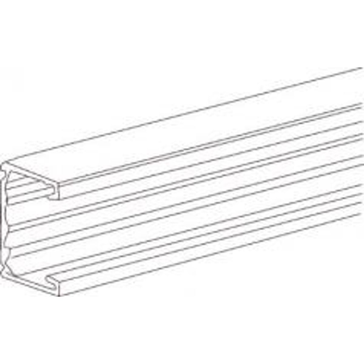 Kanalbund TEK-U123 Højde 72 mm, bredde 123 mm, længde 2500mm, Ral9010