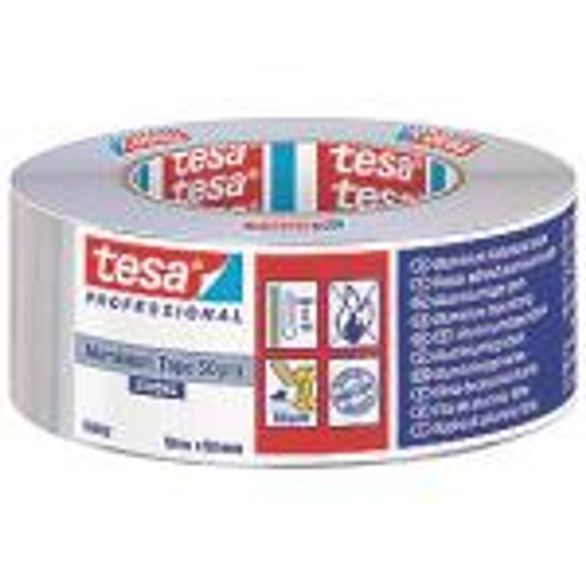 tesa aluminiumstape 50mx50mm PRO 63652, 50 mm, til tætning af isoleringsmateriale & rør