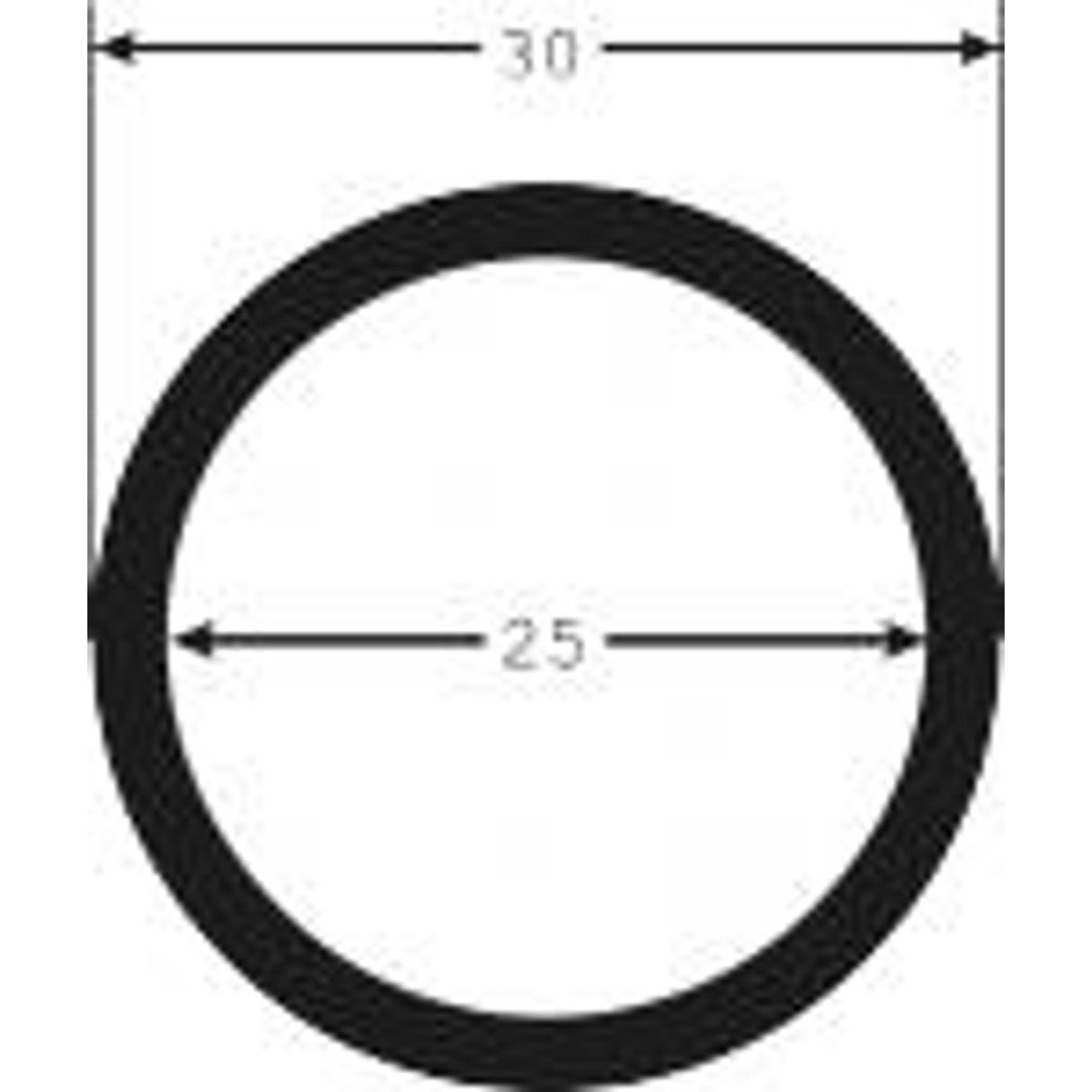 Spiralslange Sort 25/30mm Indv./udv.