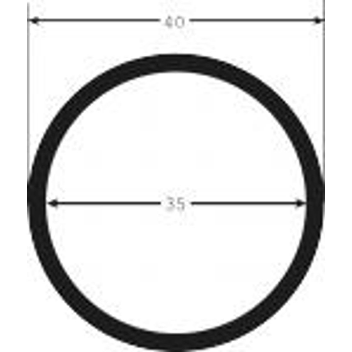 Spiralslange Sort 35/40mm Indv./udv.